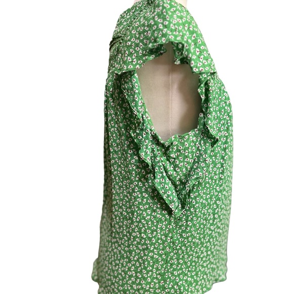 Joie floral ruffled cap sleeve shirt - Picture 4 of 12